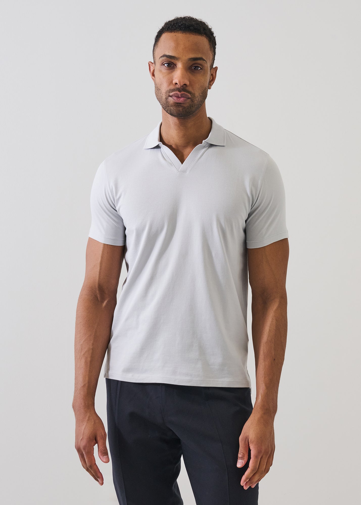 Pima Cotton Stretch Open Polo - PATRICK ASSARAF