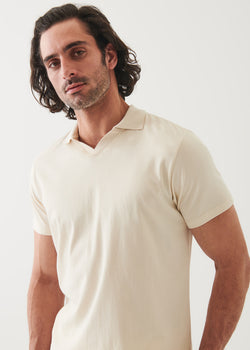 PIMA COTTON STRETCH OPEN POLO