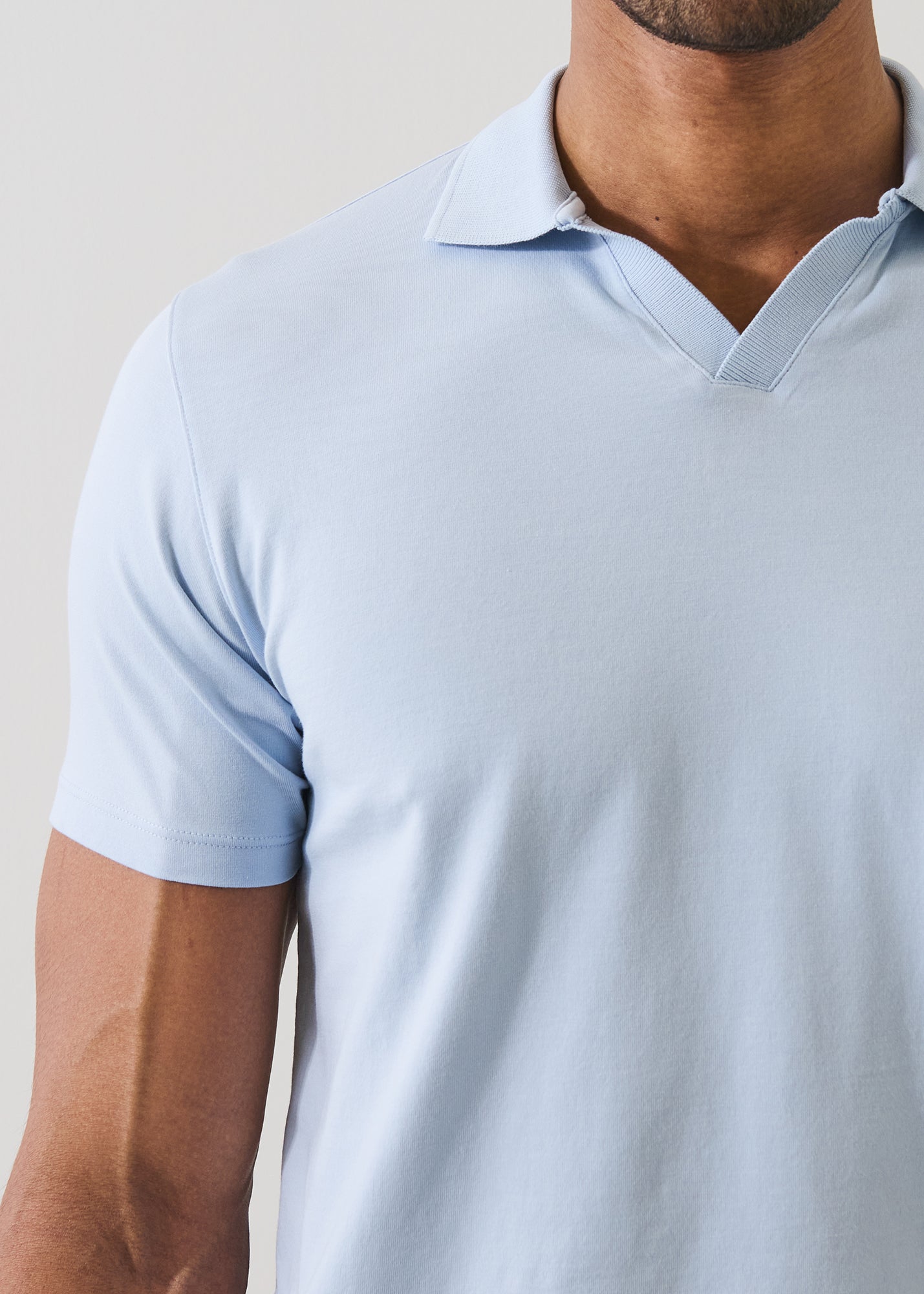 Pima Cotton Stretch Open Polo - PATRICK ASSARAF