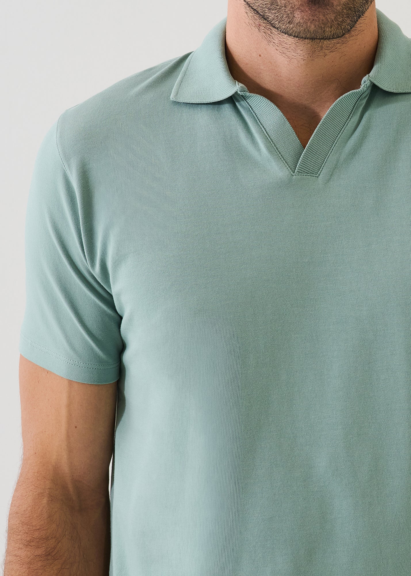 Pima Cotton Stretch Open Polo - PATRICK ASSARAF