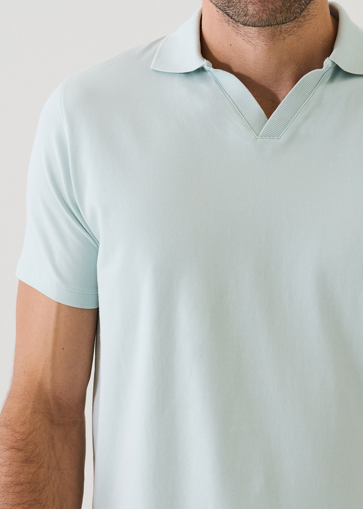 Pima Cotton Stretch Open Polo - PATRICK ASSARAF