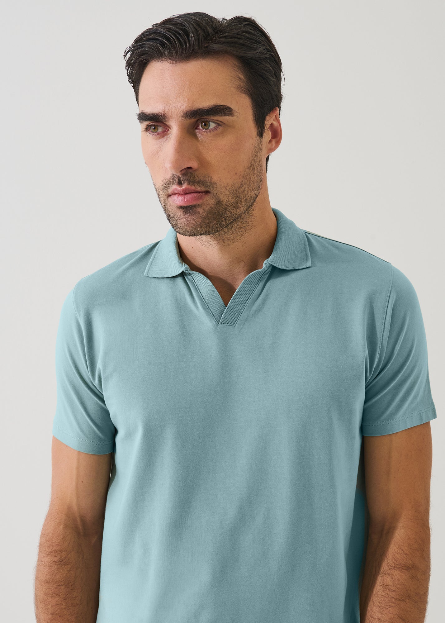 Pima Cotton Stretch Open Polo - PATRICK ASSARAF