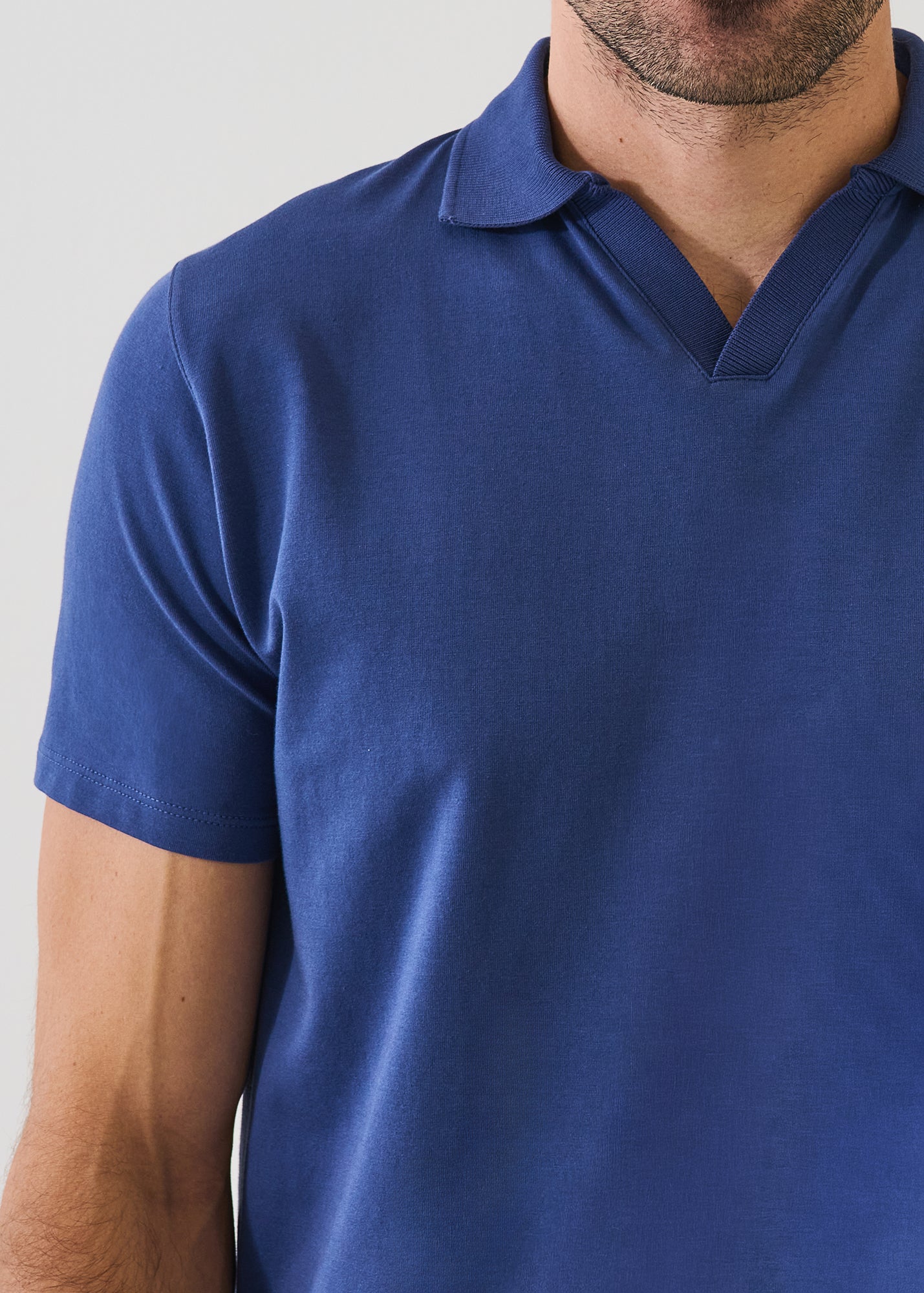 Pima Cotton Stretch Open Polo - PATRICK ASSARAF