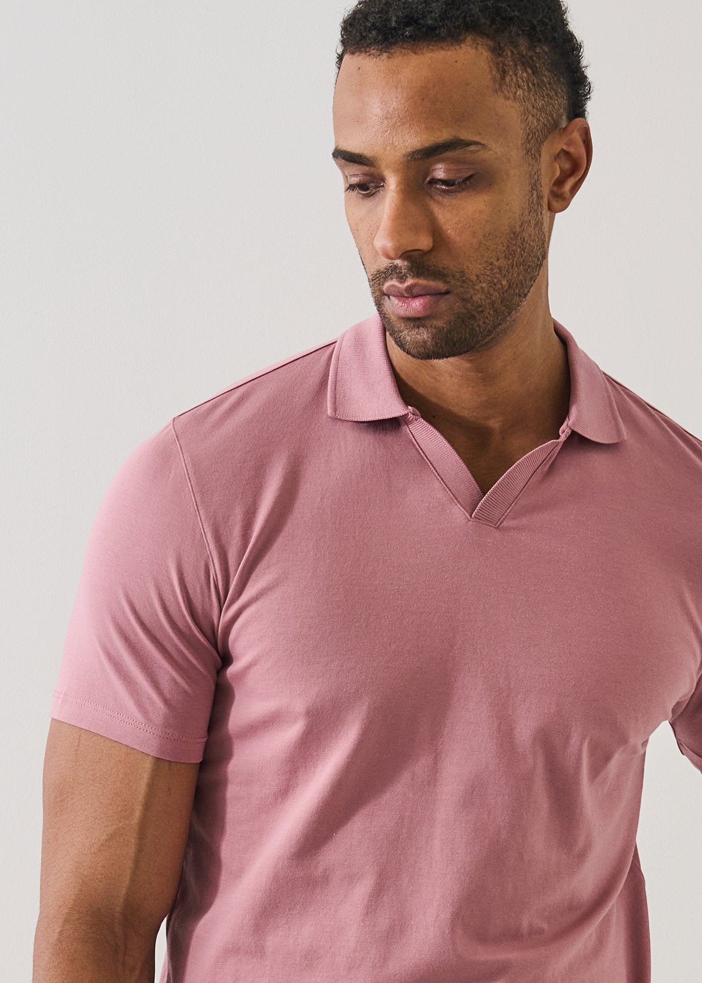 Pima Cotton Stretch Open Polo - PATRICK ASSARAF