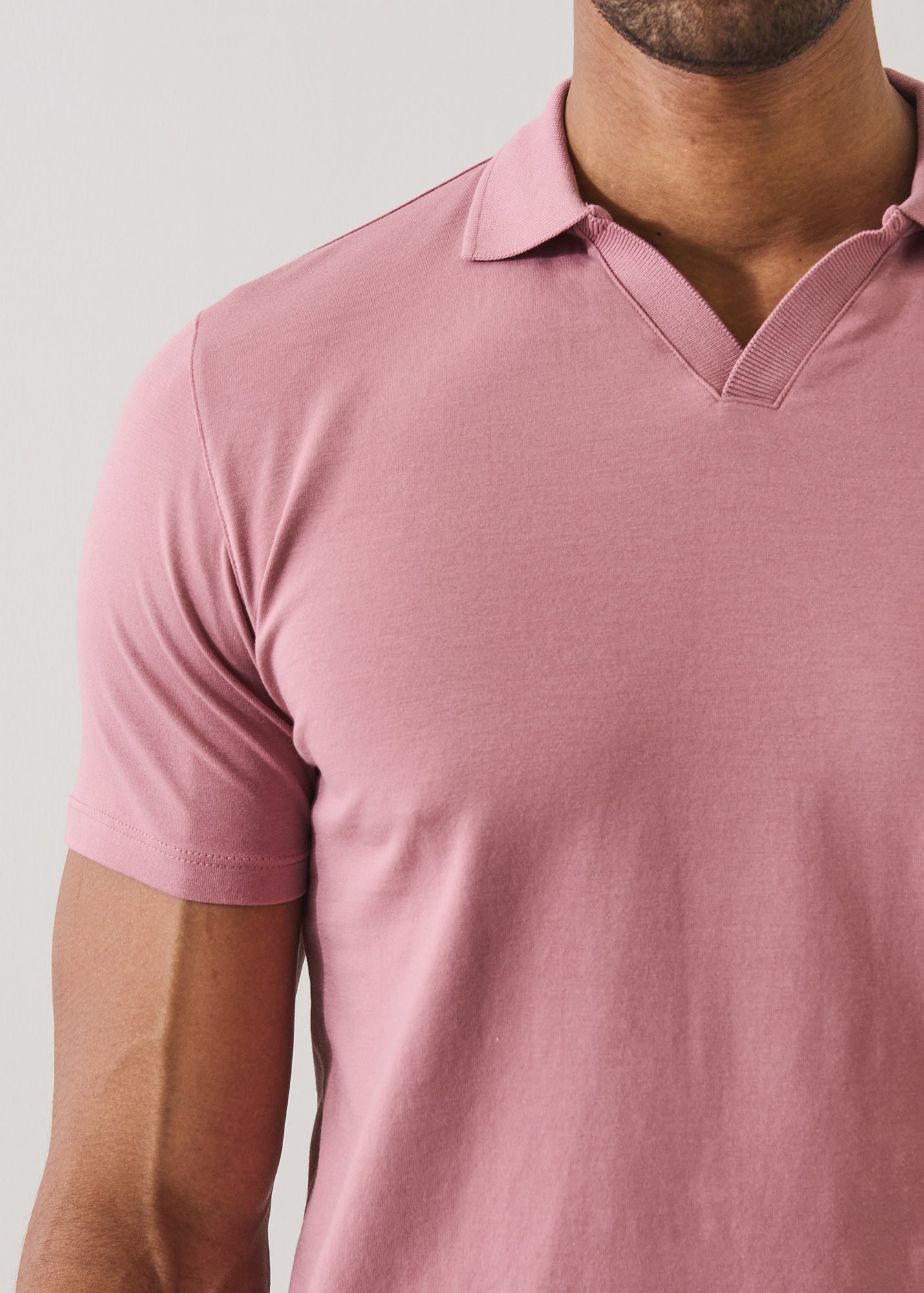 Pima Cotton Stretch Open Polo - PATRICK ASSARAF