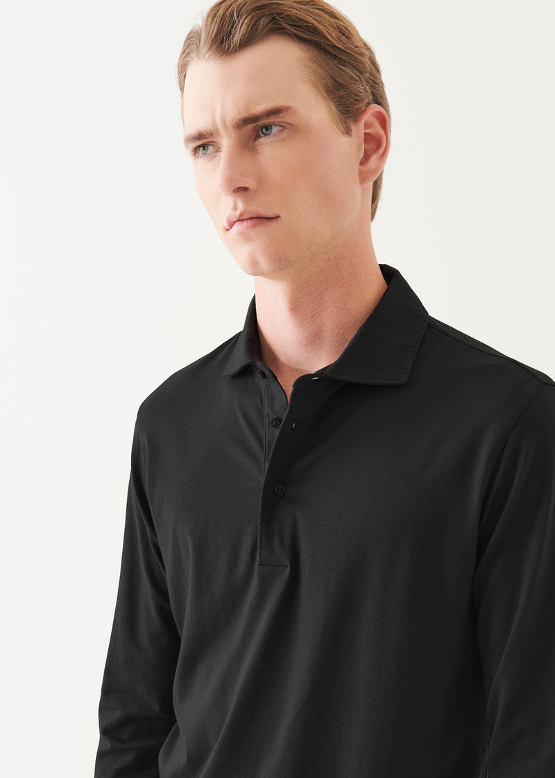 PIMA COTTON STRETCH LONG SLEEVE POLO