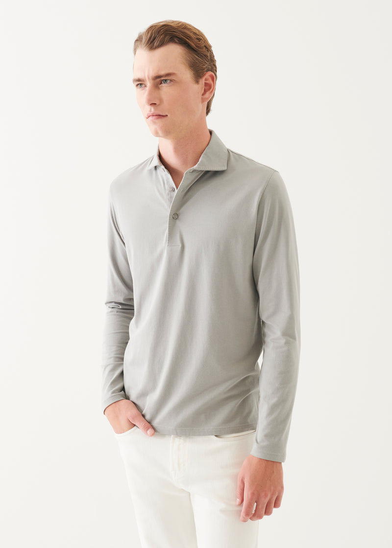 PIMA COTTON STRETCH LONG SLEEVE POLO