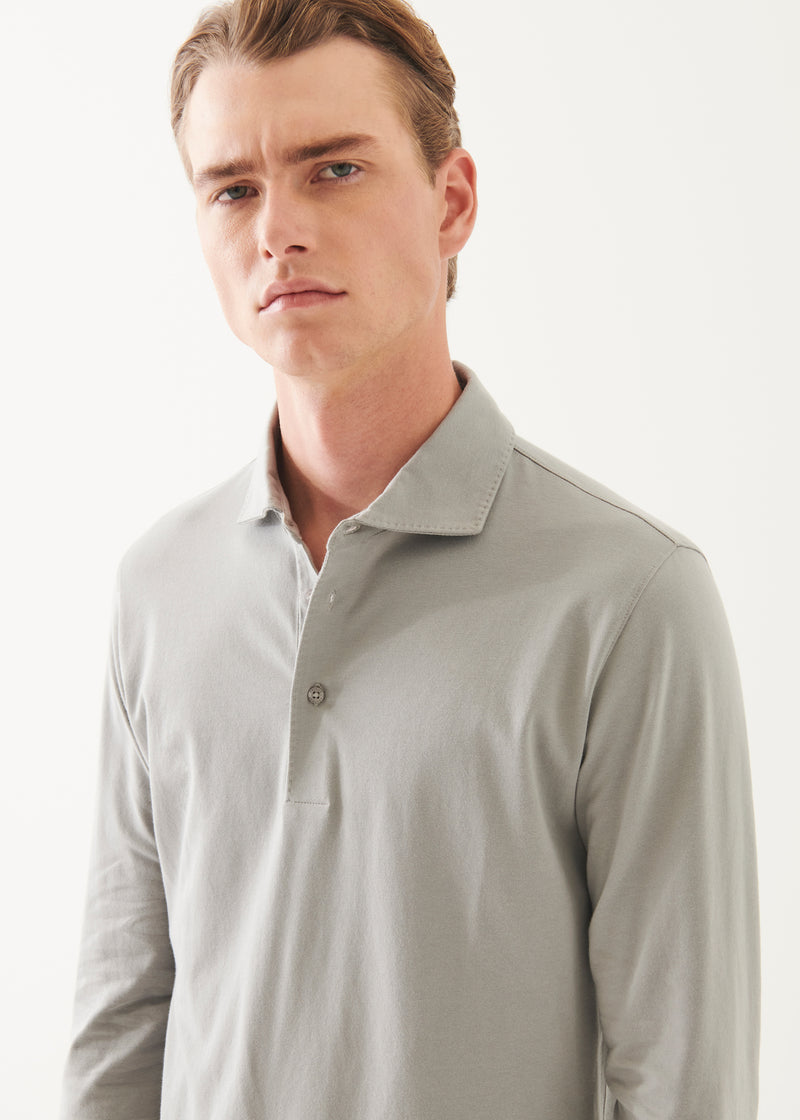 PIMA COTTON STRETCH LONG SLEEVE POLO