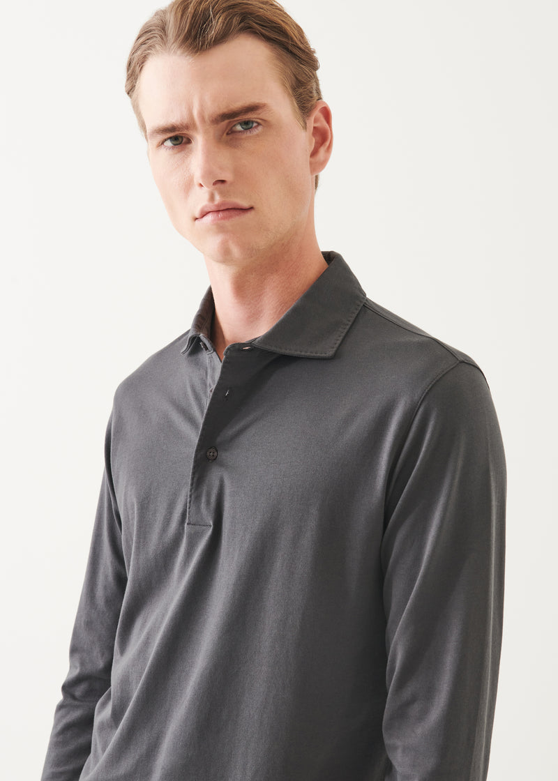 PIMA COTTON STRETCH LONG SLEEVE POLO