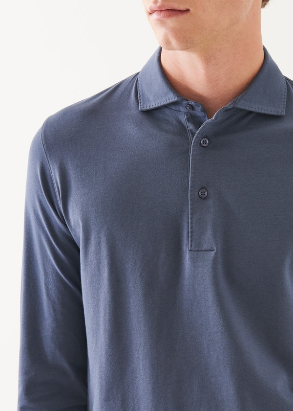 PIMA COTTON STRETCH LONG SLEEVE POLO