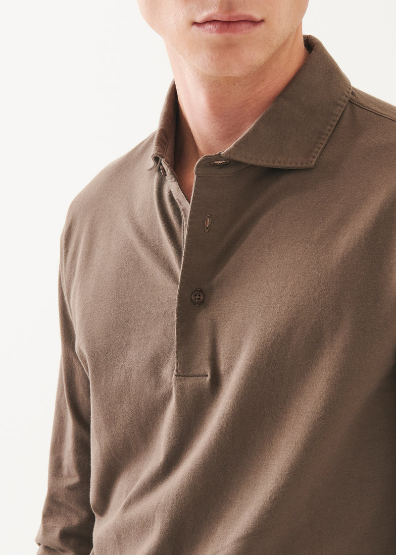 PIMA COTTON STRETCH LONG SLEEVE POLO