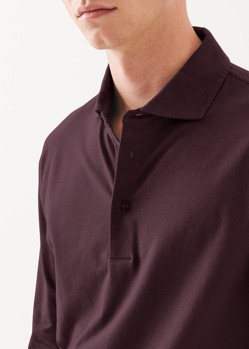 PIMA COTTON STRETCH LONG SLEEVE POLO