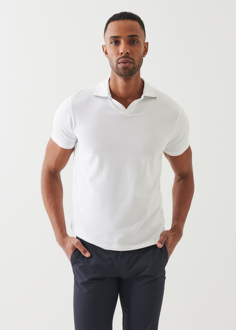 Pima Cotton Stretch Tipped Open Polo