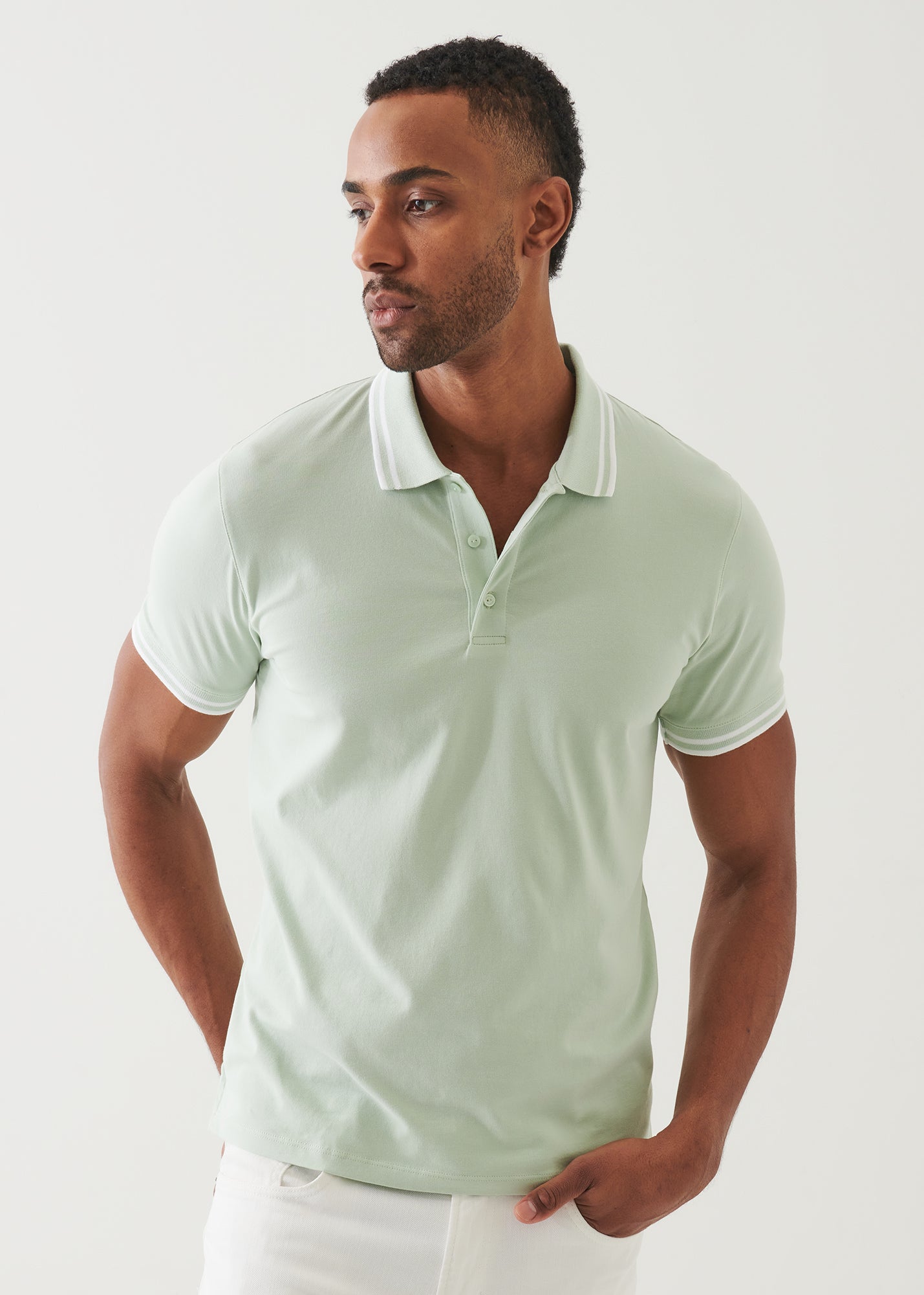 Pima Cotton Stretch Tipped Polo