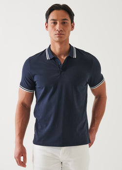 Pima Cotton Stretch Tipped Polo