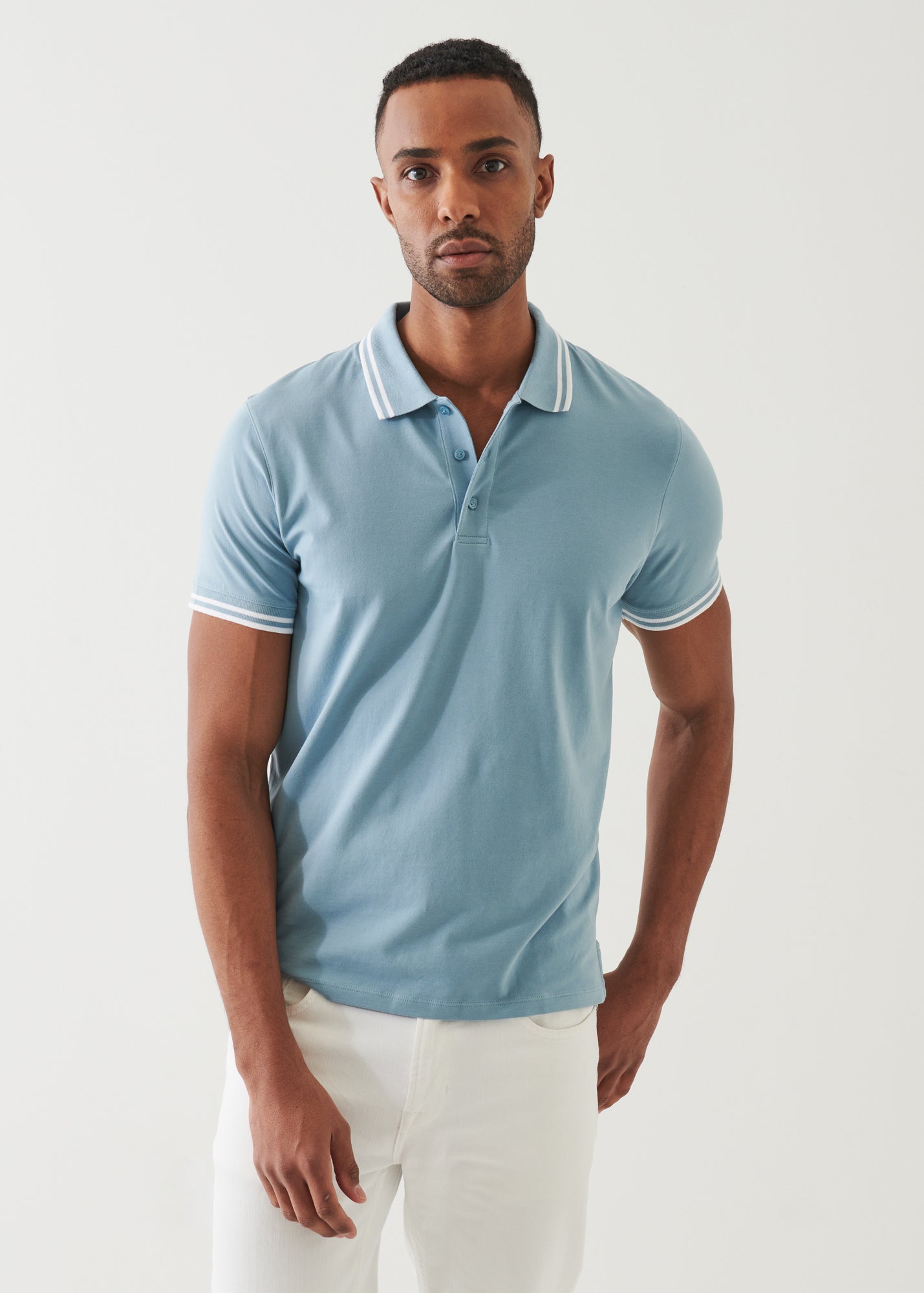 Pima Cotton Stretch Tipped Polo