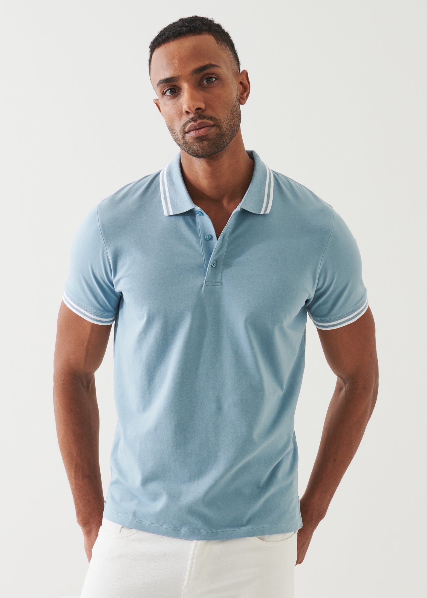 Pima Cotton Stretch Tipped Polo