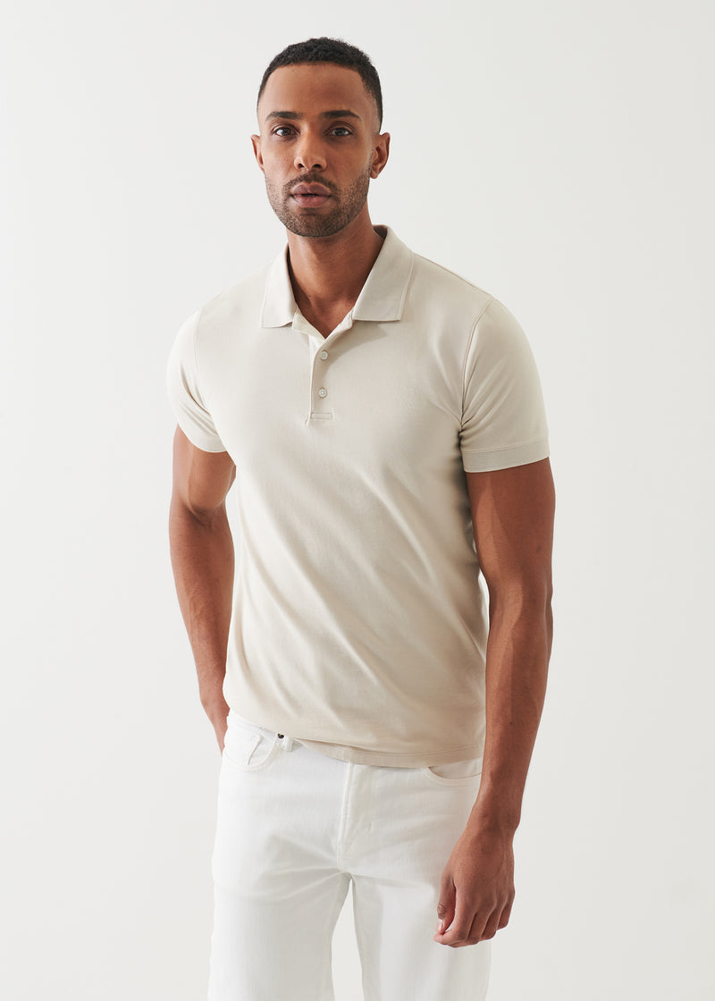 Pima Cotton Stretch Contrast Placket Polo