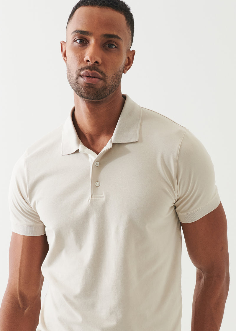 Pima Cotton Stretch Contrast Placket Polo