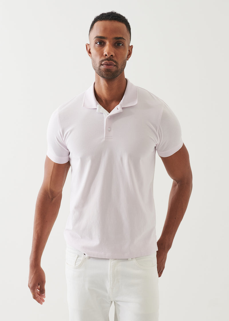 Pima Cotton Stretch Contrast Placket Polo