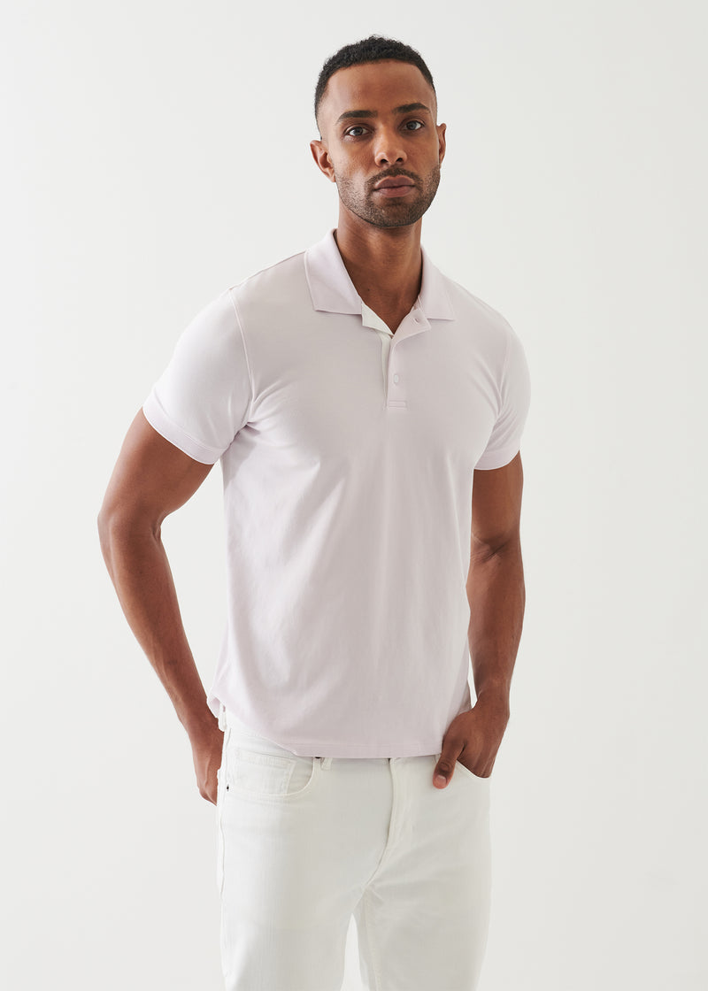 Pima Cotton Stretch Contrast Placket Polo