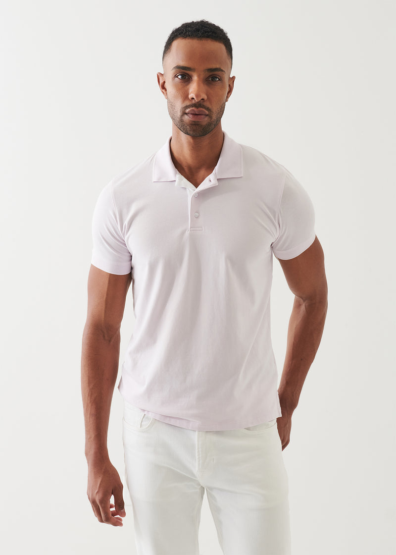 Pima Cotton Stretch Contrast Placket Polo