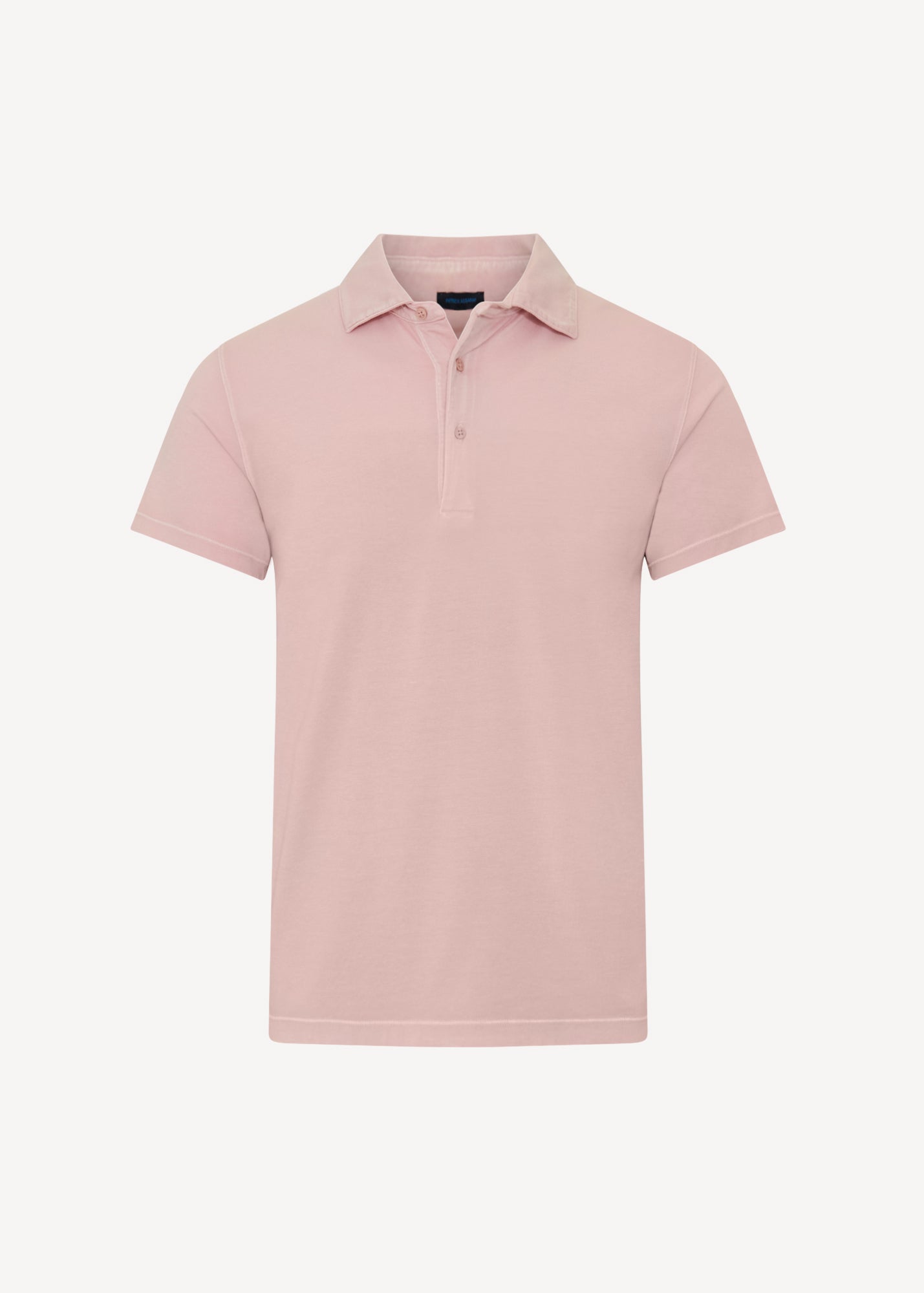 Pima Cotton Stretch Vintage Wash Short Sleeve Polo - PATRICK ASSARAF