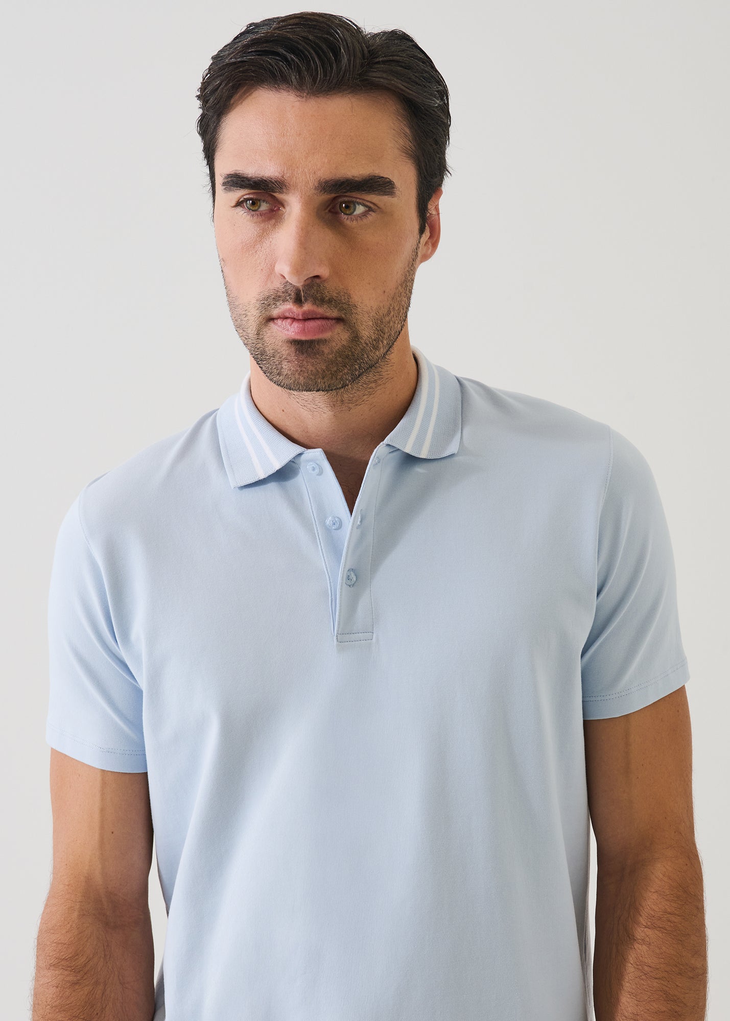Pima Cotton Stretch Tipped Polo - PATRICK ASSARAF