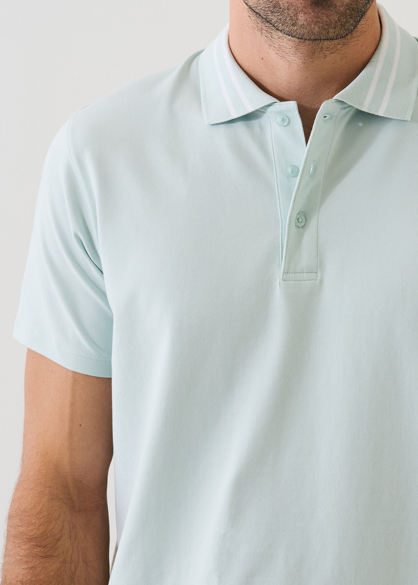 Pima Cotton Stretch Tipped Polo - PATRICK ASSARAF