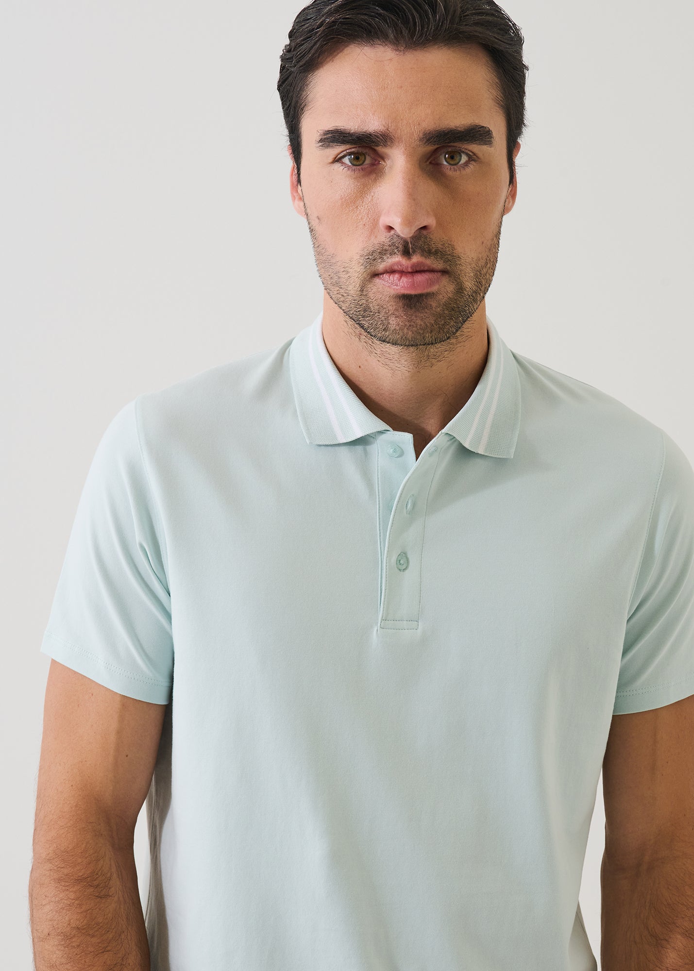 Pima Cotton Stretch Tipped Polo - PATRICK ASSARAF