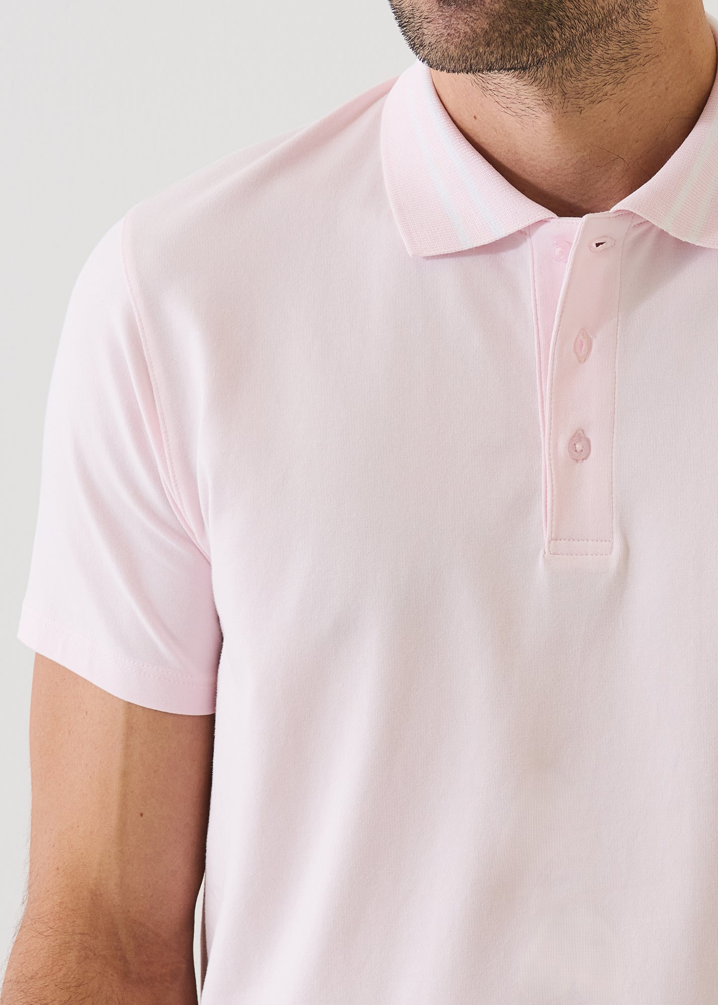Pima Cotton Stretch Tipped Polo - PATRICK ASSARAF
