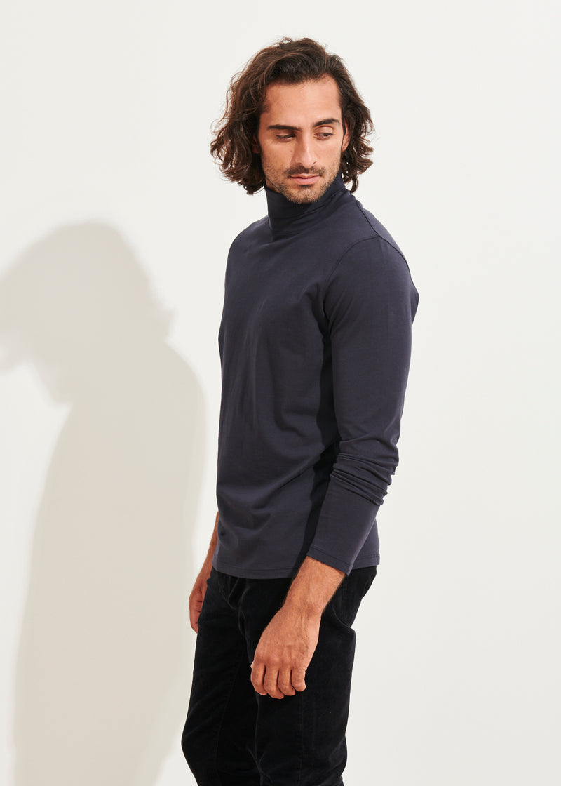 Pima Cotton Stretch Turtleneck