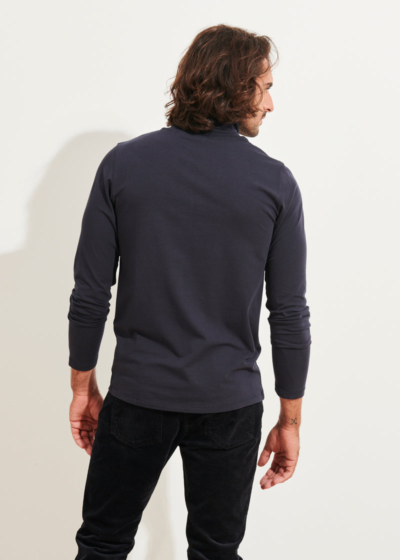 Pima Cotton Stretch Turtleneck