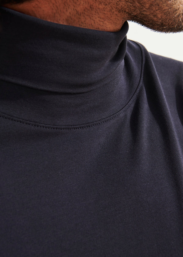 Pima Cotton Stretch Turtleneck