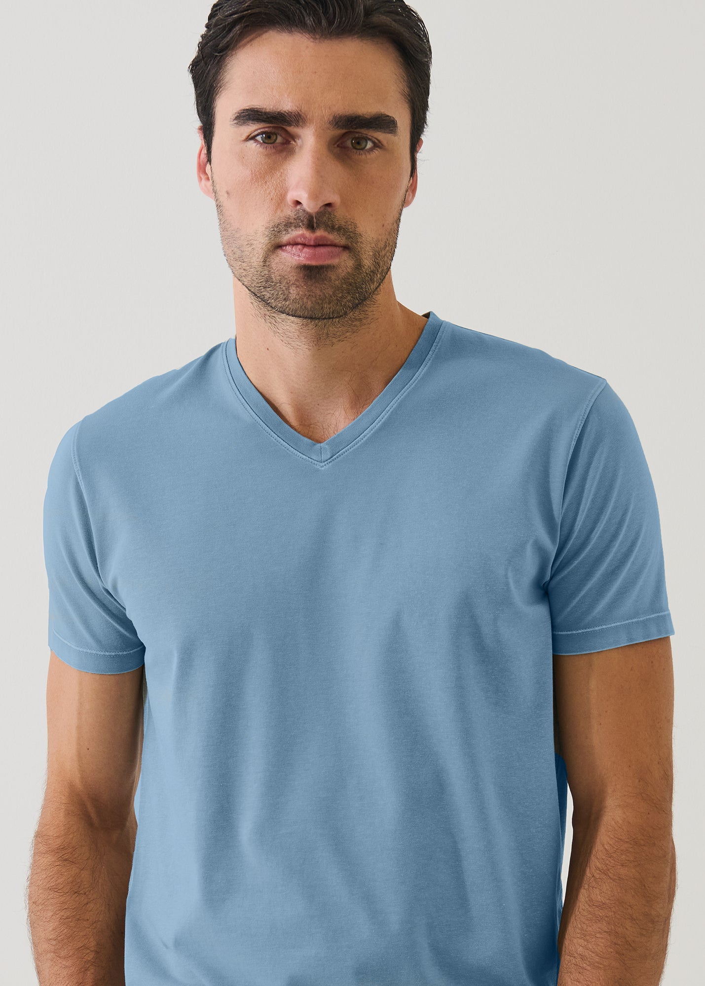 Pima Cotton Stretch Vintage Wash V-Neck T-Shirt - PATRICK ASSARAF