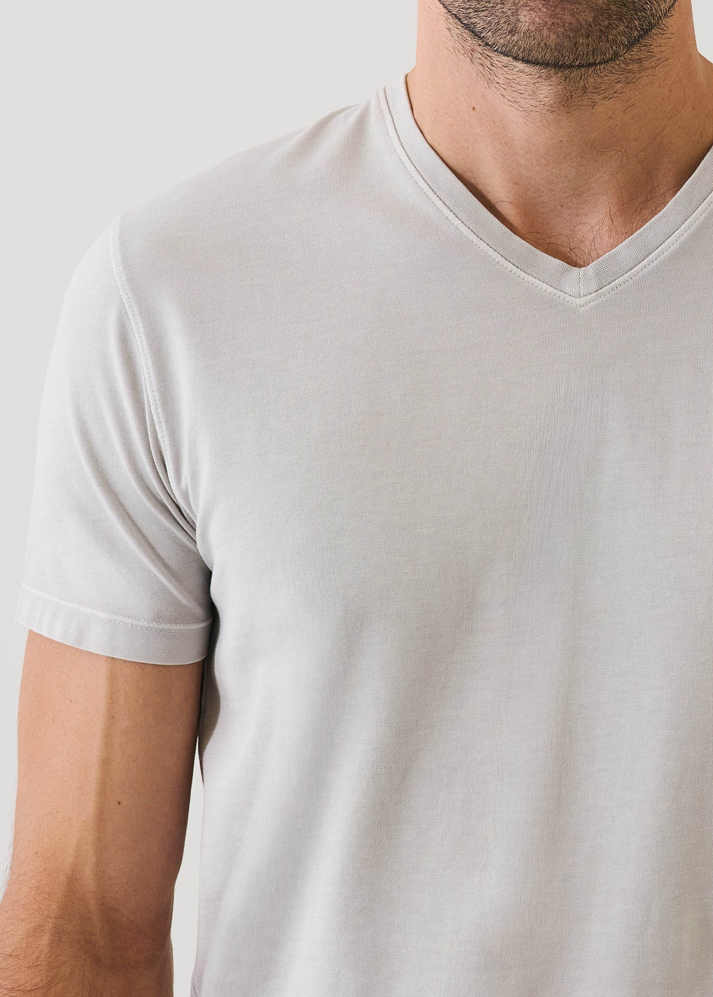 Pima Cotton Stretch Vintage Wash V-Neck T-Shirt - PATRICK ASSARAF