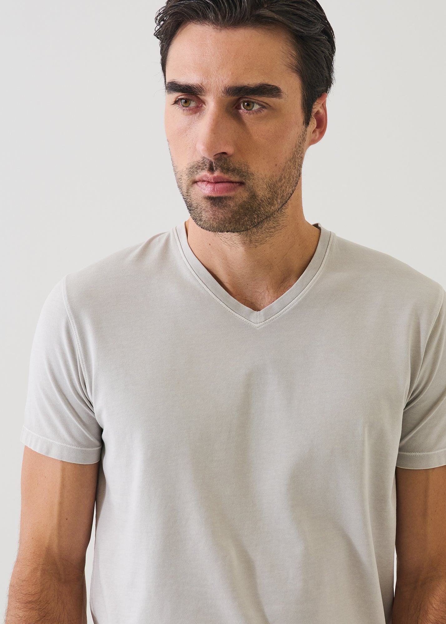 Pima Cotton Stretch Vintage Wash V-Neck T-Shirt - PATRICK ASSARAF