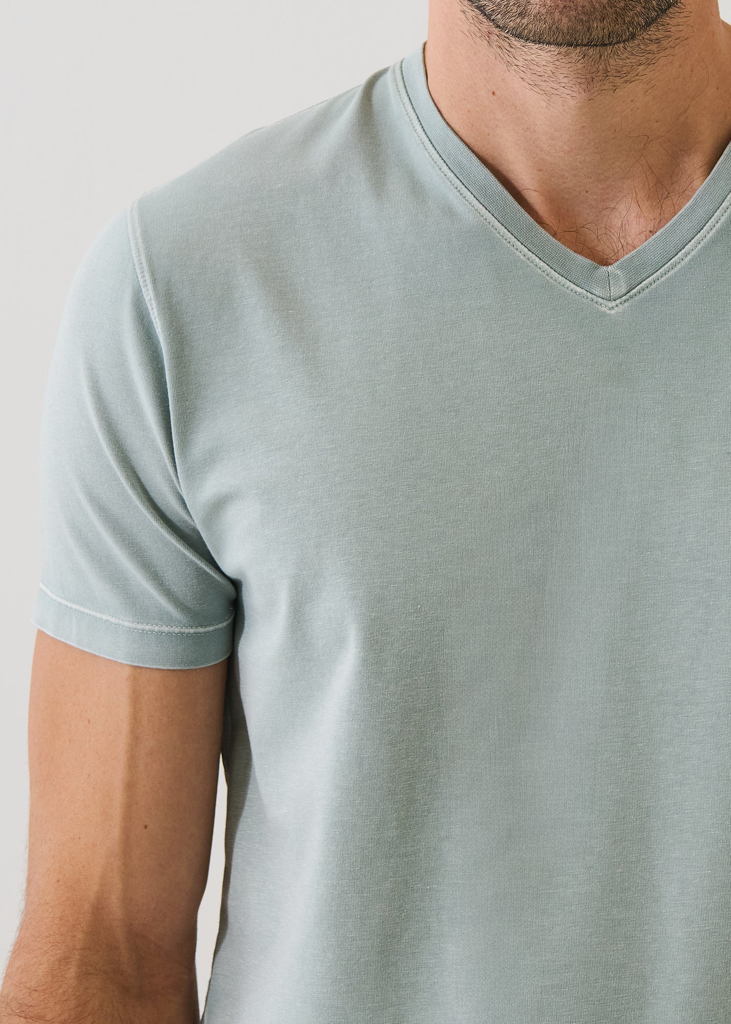 Pima Cotton Stretch Vintage Wash V-Neck T-Shirt - PATRICK ASSARAF