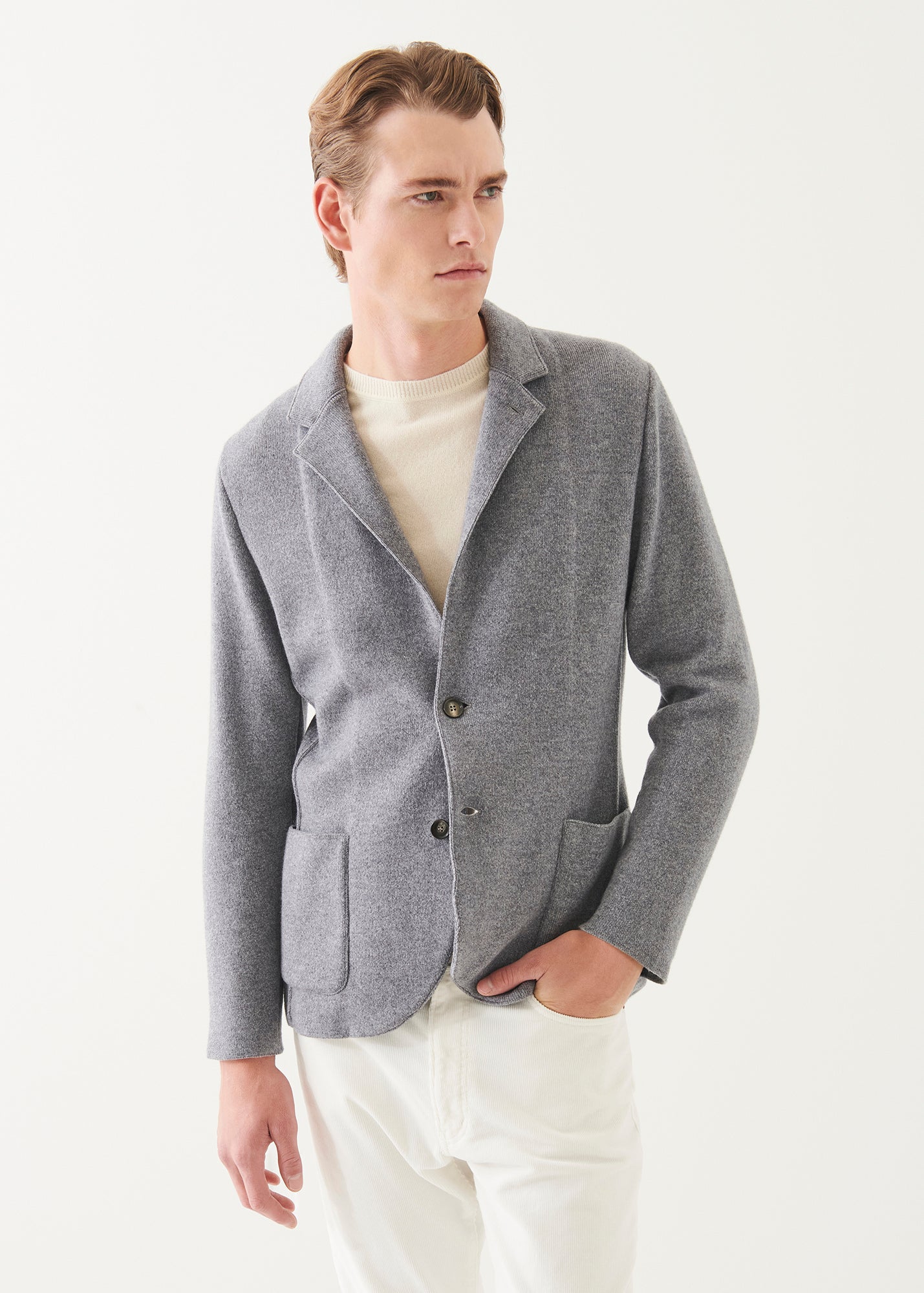 Italian Cashmere Two-Button Blazer