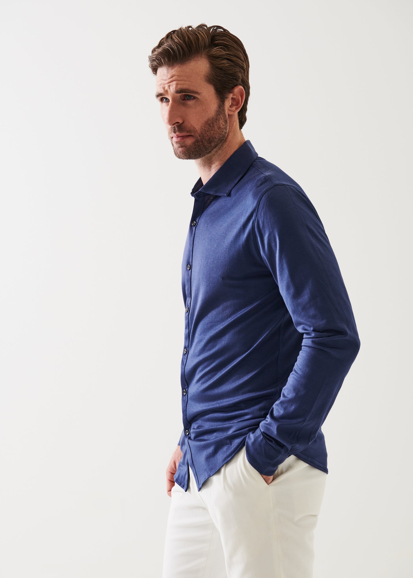 Silk Cotton Long sleeve Shirt