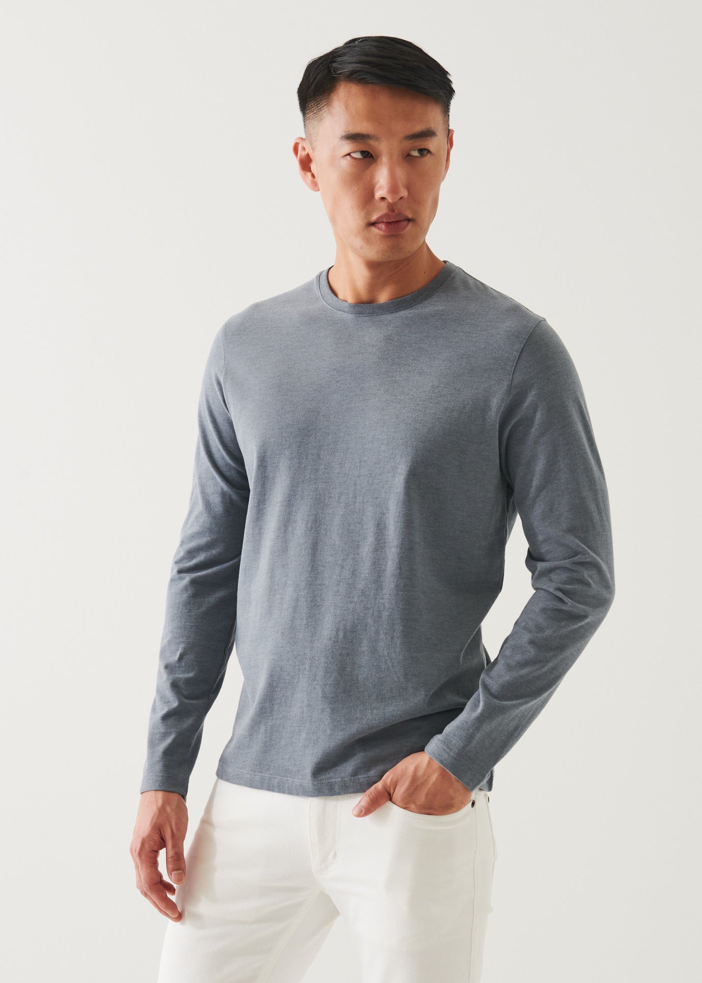 PIMA COTTON STRETCH OVERDYE T-SHIRT | PATRICK ASSARAF.