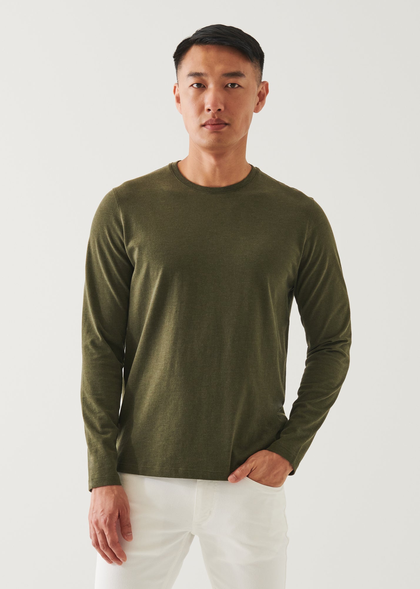 PIMA COTTON STRETCH OVERDYE T-SHIRT | PATRICK ASSARAF.