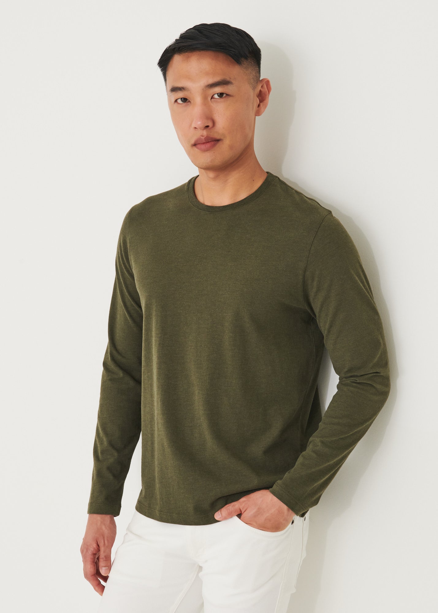 PIMA COTTON STRETCH OVERDYE T-SHIRT | PATRICK ASSARAF.