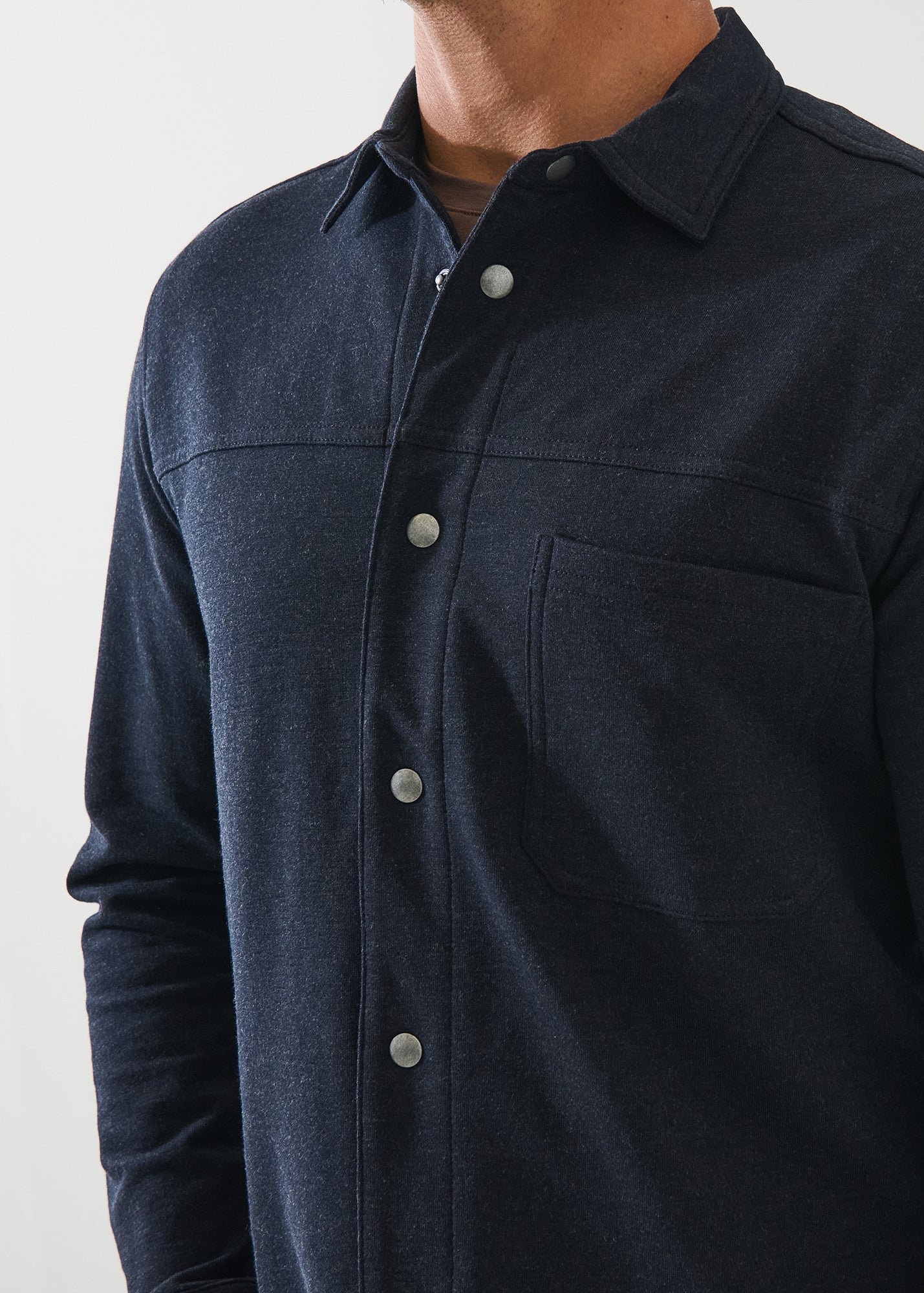Pima Cotton Stretch Overdye Snap Front Shirt