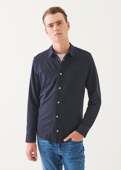 Pima Cotton Stretch Overdye Snap Front Shirt