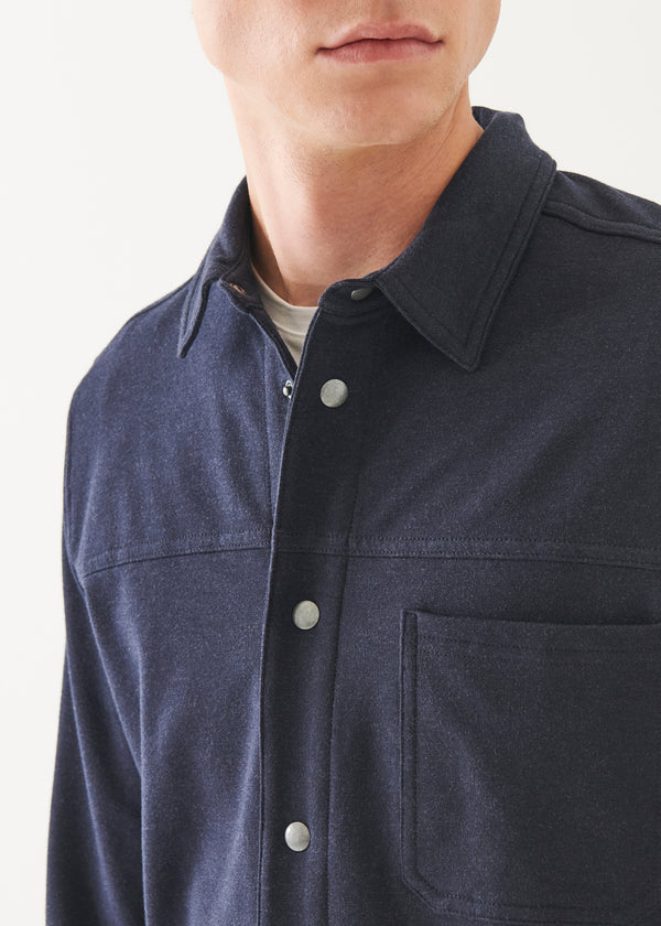 Pima Cotton Stretch Overdye Snap Front Shirt