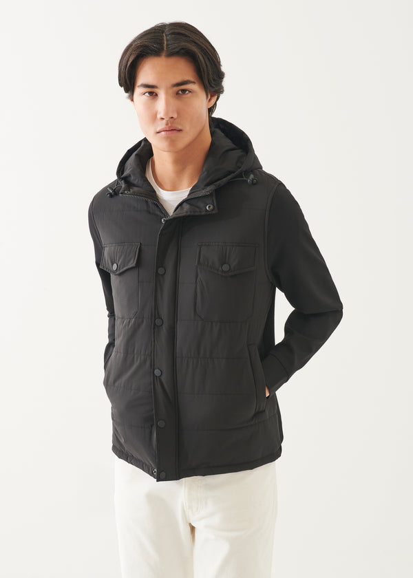 ACTIVE QUILTED MIX MEDIA JACKET