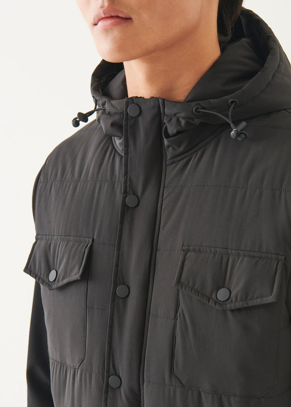 ACTIVE QUILTED MIX MEDIA JACKET