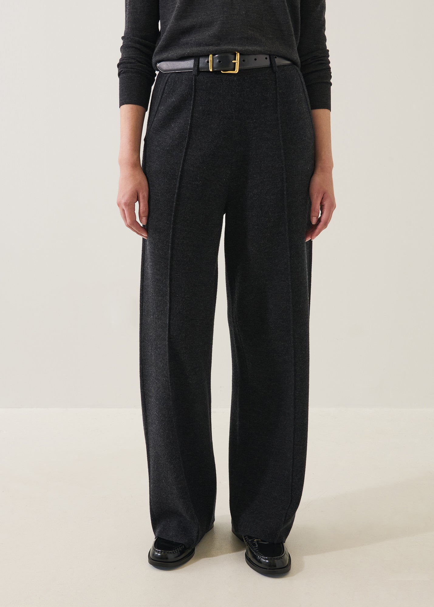 Merino Milano Stitch Pintuck Pant