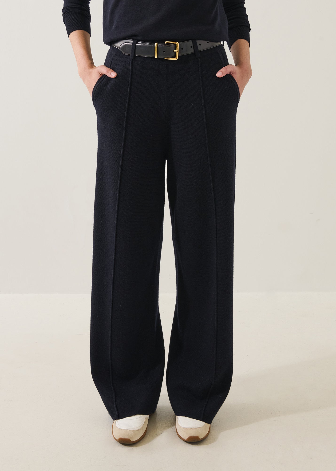 Merino Milano Stitch Pintuck Pant